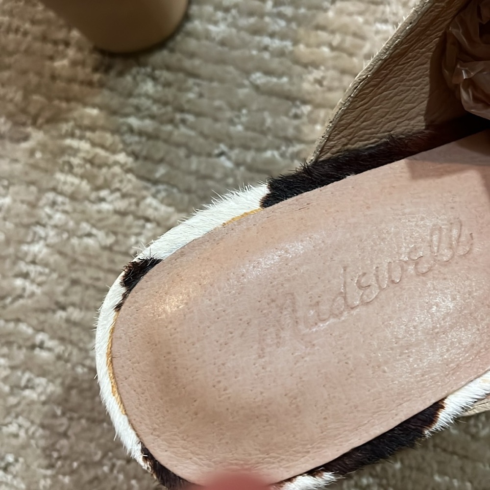 Madewell Ayana Clog in Cow Print Calf Hair Size 8 - Picture 11 of 13